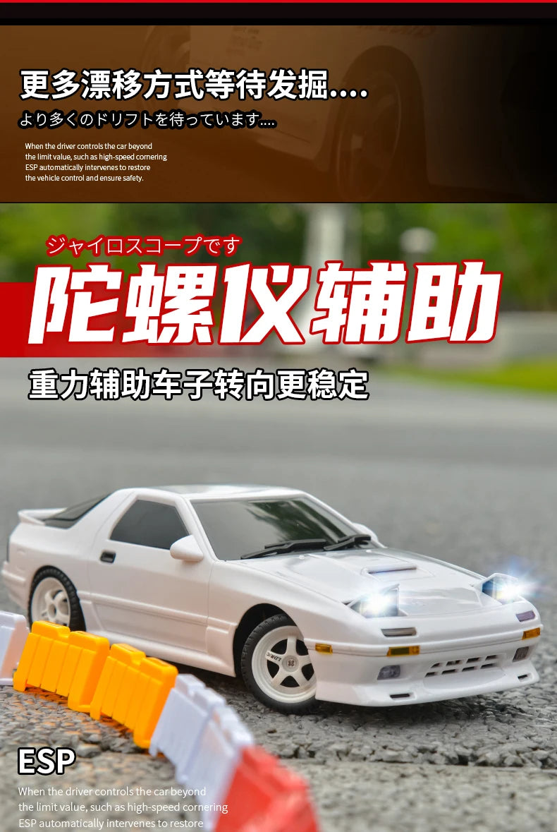 Controle Remoto ESP Giroscópio LED Mini RC Racing