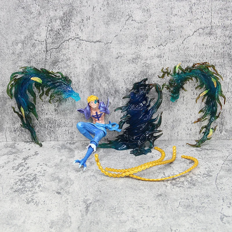 Anime One Piece Piratas do Barba Branca Marco The Phoenix  PVC Action Figure Estátua Coleção 33 cm