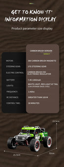 Carro de controle remoto 4x4 Super Brushless  Carro Off-Road de Alta Velocidade