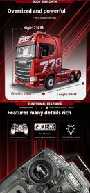 Scania Controle Remoto Caminhão Pesado Reboque Modelo Carro de Tração