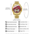 Relógios masculinos de quartzo de luxo Binbond, relógio de pulso à prova d'água