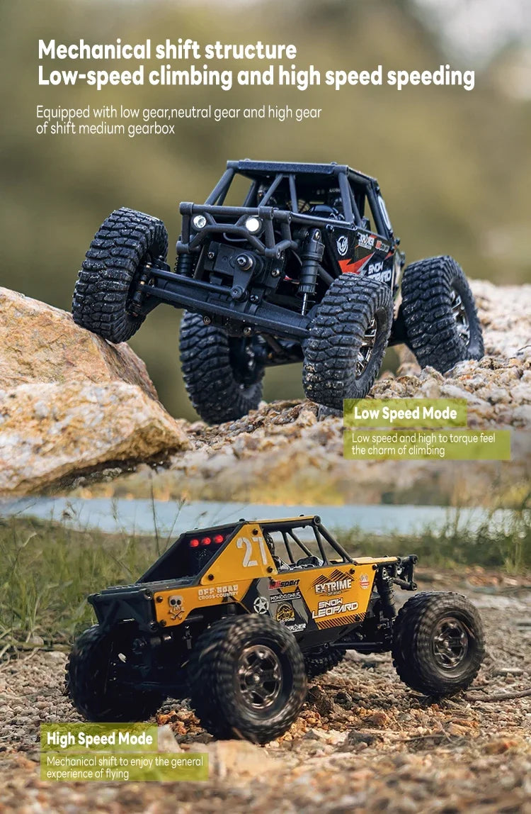 1/24  Motor Brushless/Escova 4WD Off-road Mini Rock Crawler Escalada Veículo