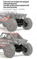 1/24  Motor Brushless/Escova 4WD Off-road Mini Rock Crawler Escalada Veículo