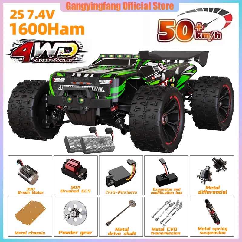 85 km/h carro de controle remoto de alta velocidade 4x4 off-road drift carro de controle remoto 1:16 carros de corrida profissionais