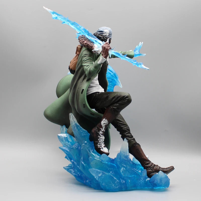 Actio Figures One Piece Aokiji Kuzan, 2 cabeças, 30 cm, estatueta GK, modelo luminoso de PVC com LED