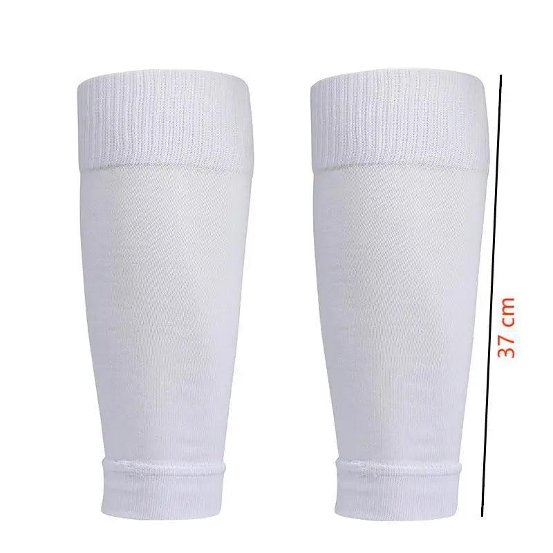 Conjunto de 2 pares de meias de futebol com aderência e joelheiras/caneleiras antiderrapantes para adultos e jovens, ideais para basquete e futebol.v