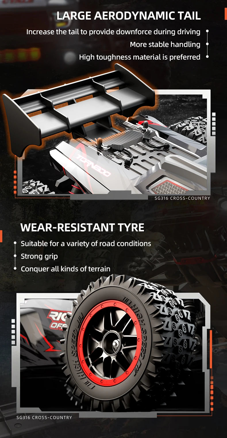 PRO/MAX  Motor 2.4Ghz Carro Remoto 80KM/H Carro de Corrida de Drift de Alta Velocidade Profissional