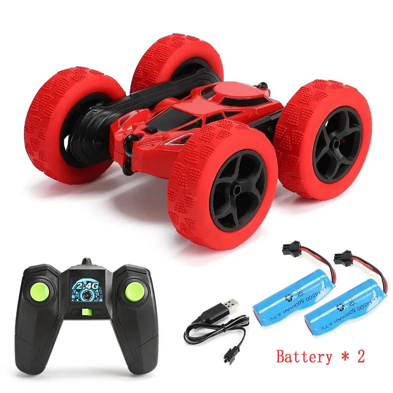 Carro de acrobacias, flip de dupla face, controle remoto 2.4G, rotação de 360 graus, off-road, drift,