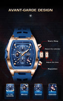 Relógio Masculino LIGE Luxo À Prova D'água Quartzo