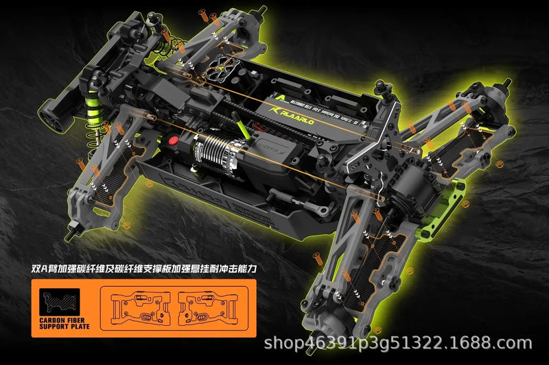 Carro de corrida de controle remoto atualizado 4WD Off-road