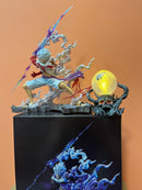 action figure One Piece Nika Luffy Luffy Deus Sol Gear 5 com Bola de Luz 28 cm PVC Modelo Coleção