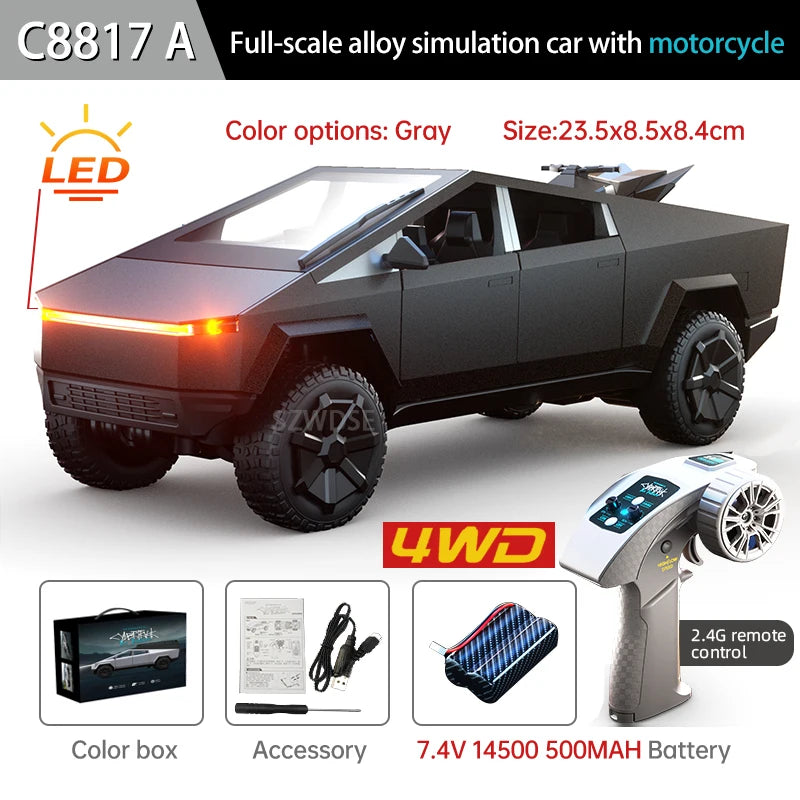 Carro Liga Cybertruck Modelo de carro Simulação Veículo Off-road