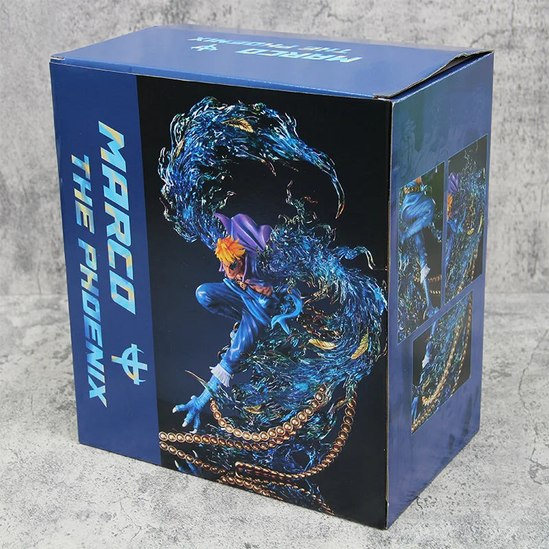 Anime One Piece Piratas do Barba Branca Marco The Phoenix  PVC Action Figure Estátua Coleção 33 cm