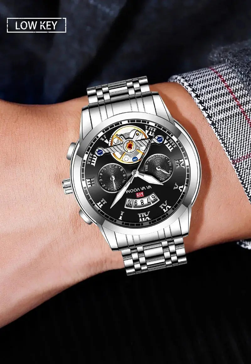 Relógio Masculino Top Luxo Aço Inoxidável Casual