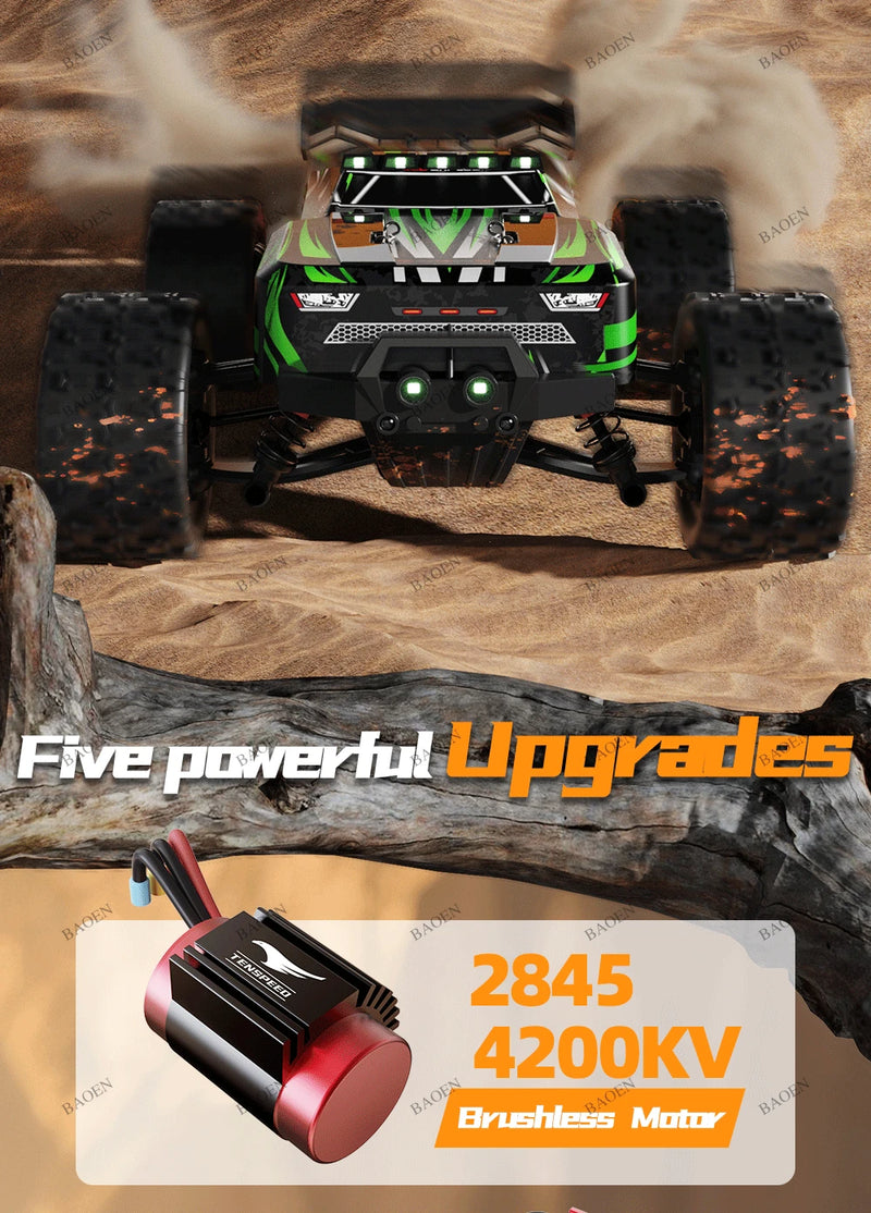 85 km/h carro de controle remoto de alta velocidade sem escova 4x4 off-road drift carro de corrida profissional