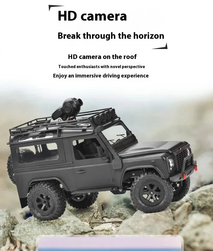 Carro de controle remoto de escalada real com câmera Rc Car Off Road 4x4 Land Rover Defender D90 Modelo Rc Veículo Off-Road