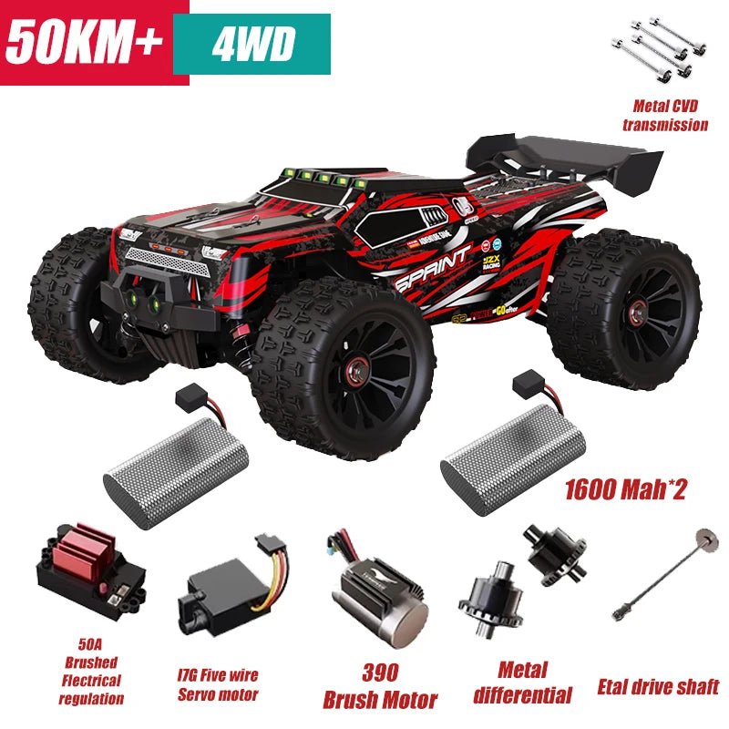 85 km/h carro de controle remoto de alta velocidade sem escova 4x4 off-road drift carro de corrida profissional