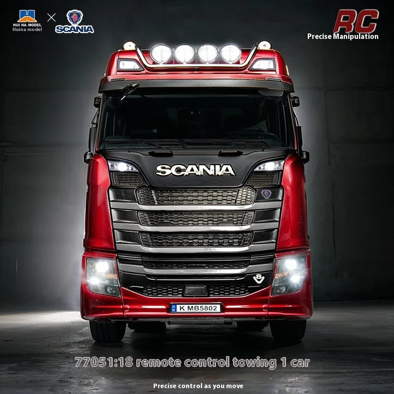Novo Scania Controle Remoto Caminhão Pesado Reboque Modelo Carro de Tração Avançado Brinquedo de Alta Qualidade