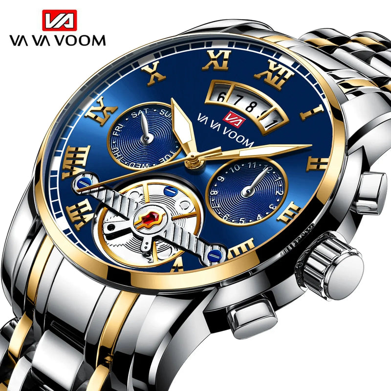 Relógio Masculino Top Luxo Aço Inoxidável Casual