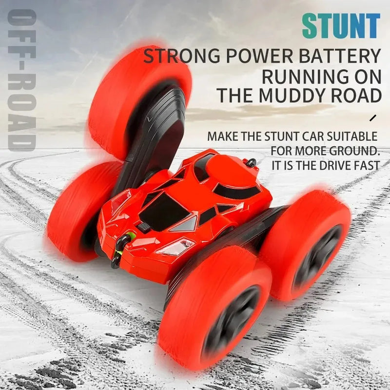 Carro de acrobacias, flip de dupla face, controle remoto 2.4G, rotação de 360 graus, off-road, drift,
