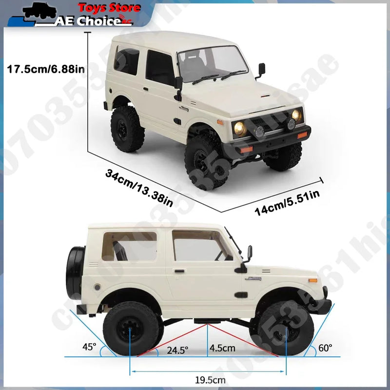 Carro de controle remoto 4WD 2.4G Crawler Simulação Carro de controle remoto na estrada