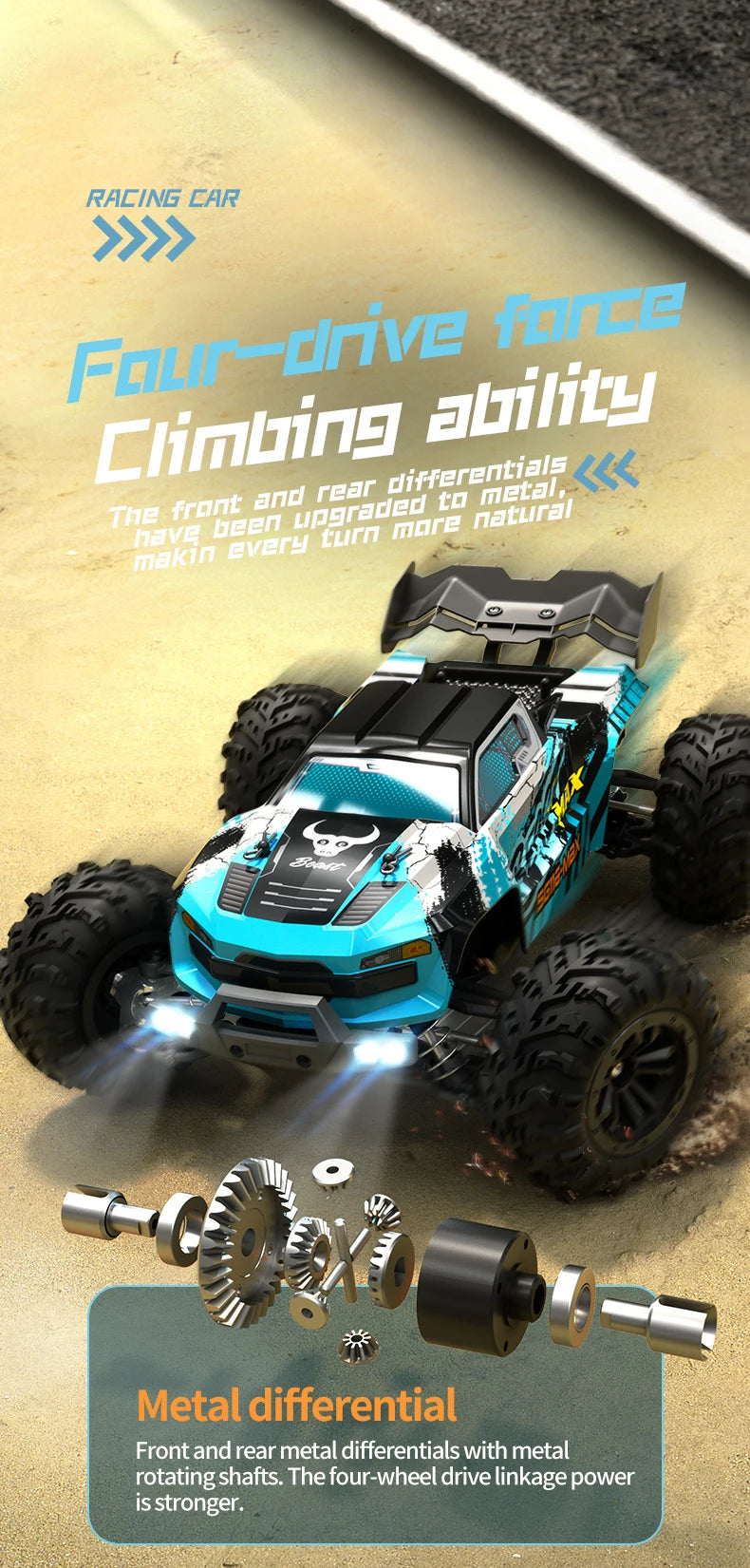 80 km/h carro de controle remoto de alta velocidade sem escova 4x4 off-road drift carro de corrida profissional 1:16 SG116PRO 40 km/h