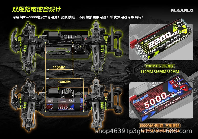 Carro de corrida de controle remoto atualizado 4WD Off-road