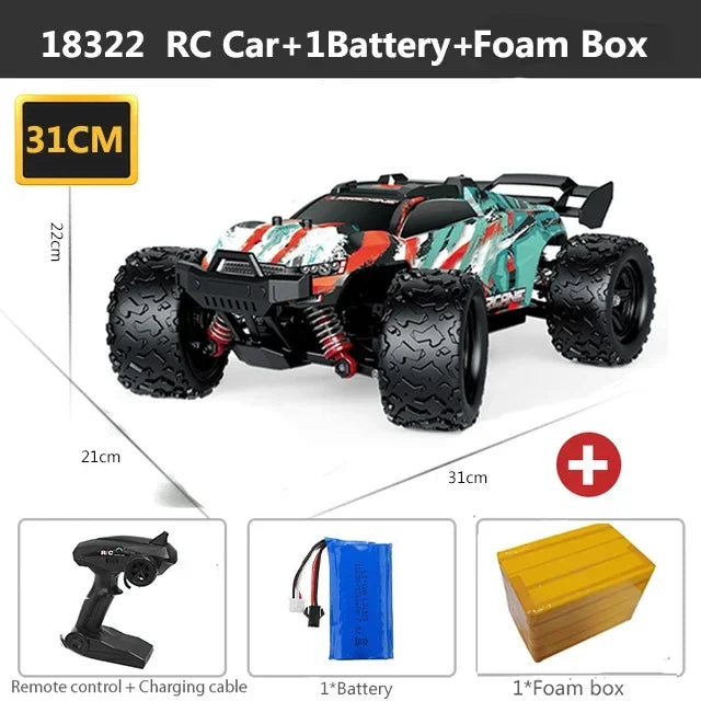 Carro de controle remoto 2,4 GHz RC carro todo-terreno 45 km/h 1:18 Caminhão off-road