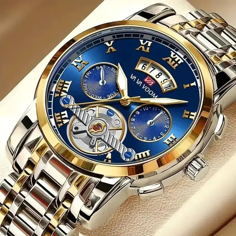 Relógio Masculino Top Luxo Aço Inoxidável Casual