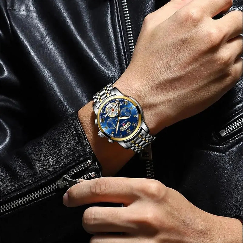 Relógio Masculino Top Luxo Aço Inoxidável Casual