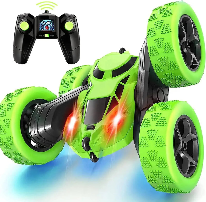Carro de acrobacias, flip de dupla face, controle remoto 2.4G, rotação de 360 graus, off-road, drift,