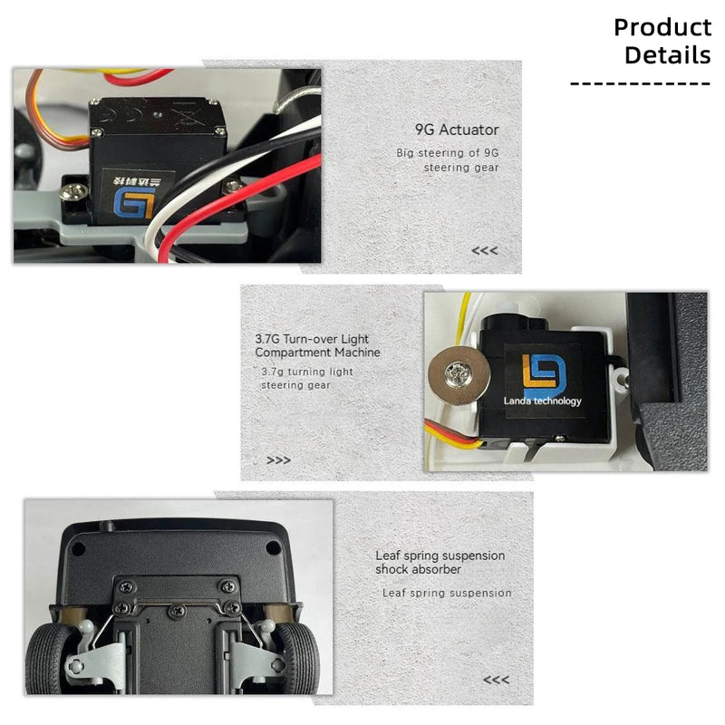 Controle Remoto ESP Giroscópio LED Mini RC Racing