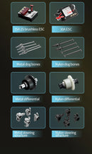 80 km/h carro de controle remoto de alta velocidade sem escova 4x4 off-road drift carro de corrida profissional 1:16 SG116PRO 40 km/h