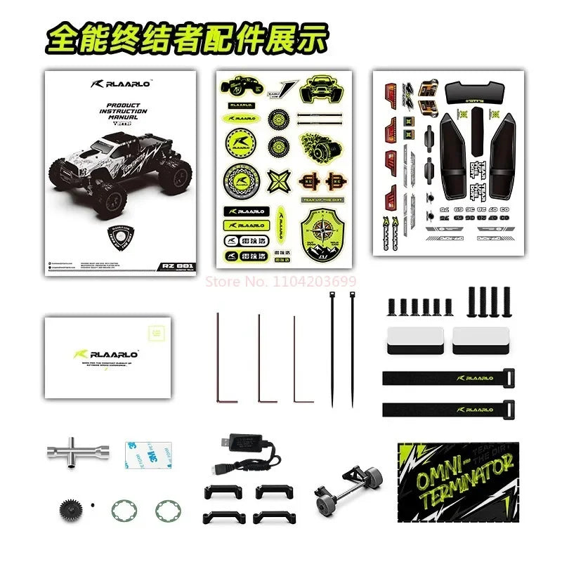 Carro de corrida de controle remoto atualizado 4WD Off-road