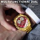 Relógios masculinos de quartzo de luxo Binbond, relógio de pulso à prova d'água