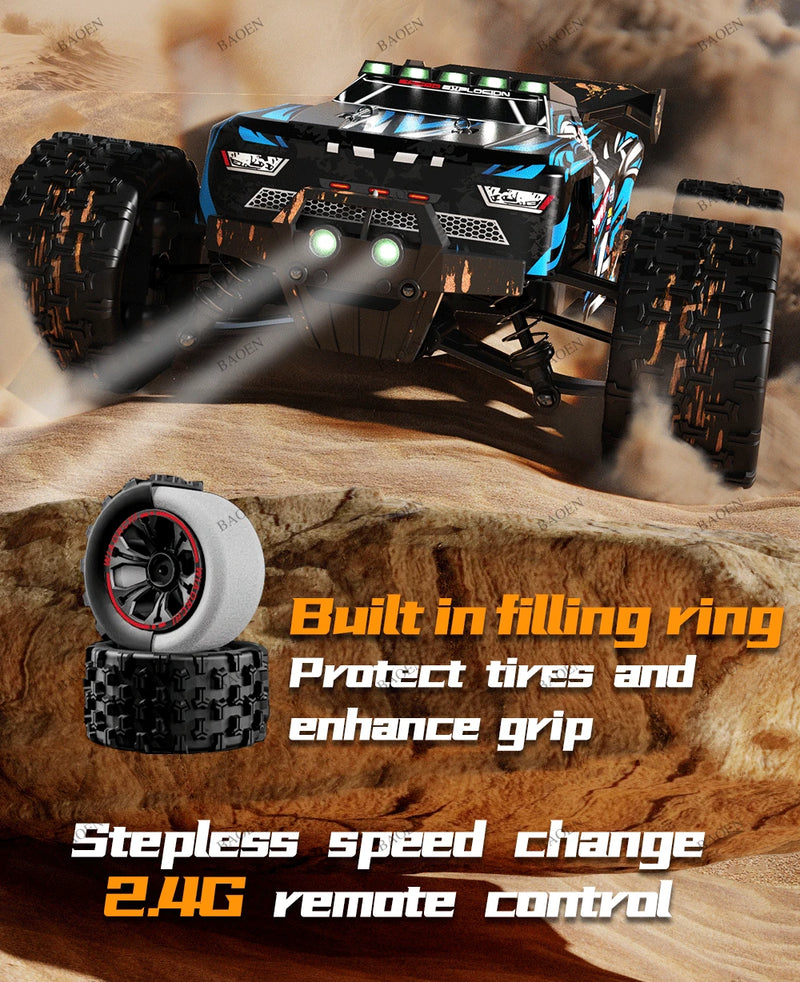 85 km/h carro de controle remoto de alta velocidade sem escova 4x4 off-road drift carro de corrida profissional