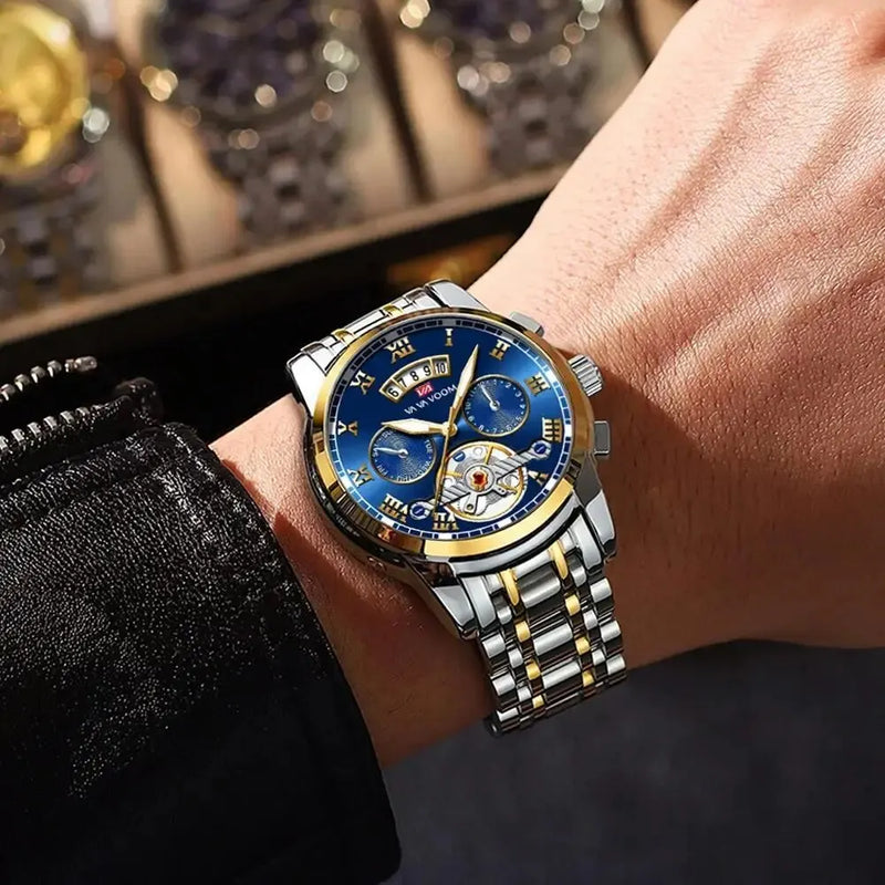 Relógio Masculino Top Luxo Aço Inoxidável Casual