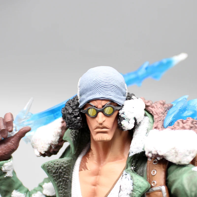 Actio Figures One Piece Aokiji Kuzan, 2 cabeças, 30 cm, estatueta GK, modelo luminoso de PVC com LED