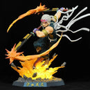 Action Figures de pvc demon slayer up uzui tengen kimetsu no yaiba, com luz led