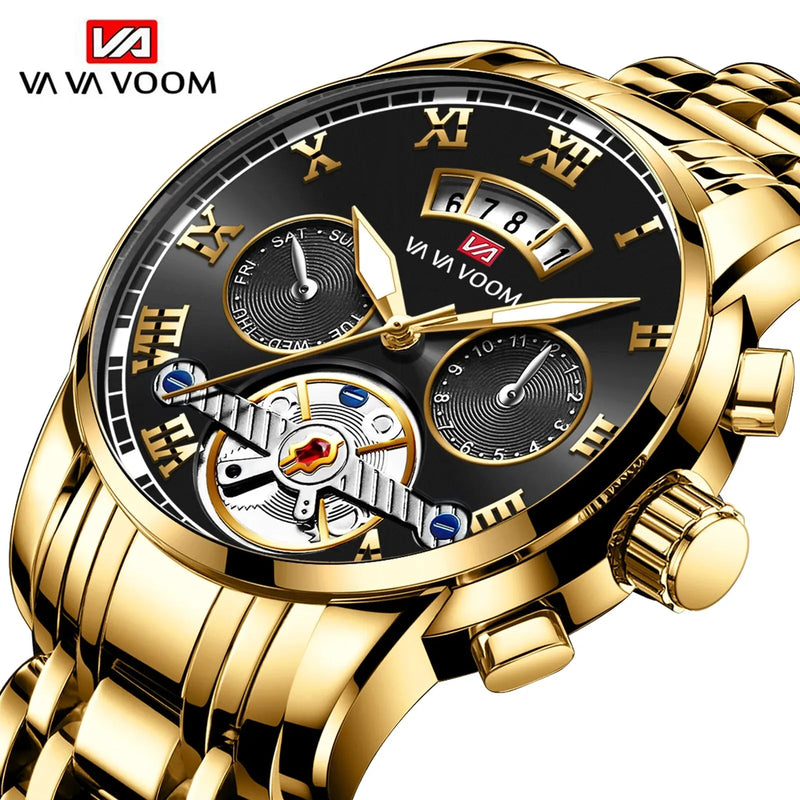 Relógio Masculino Top Luxo Aço Inoxidável Casual