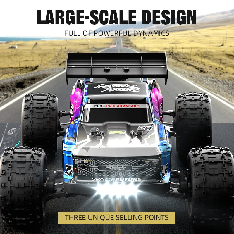 Carro de controle remoto 4x4 Super Brushless  Carro Off-Road de Alta Velocidade