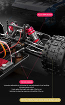 Carro de controle remoto 4x4 Super Brushless  Carro Off-Road de Alta Velocidade