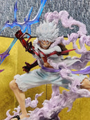 action figure One Piece Nika Luffy Luffy Deus Sol Gear 5 com Bola de Luz 28 cm PVC Modelo Coleção