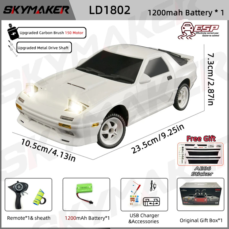 Controle Remoto ESP Giroscópio LED Mini RC Racing