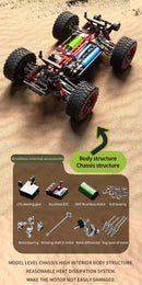 Carro de controle remoto 4x4 Super Brushless  Carro Off-Road de Alta Velocidade