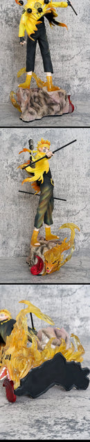 Action Figure Naruto Shippuden de 38 cm Naruto Uzumaki Uchiha Sasuke em PVC