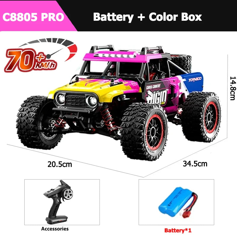 Carro de controle remoto 4x4 Super Brushless  Carro Off-Road de Alta Velocidade