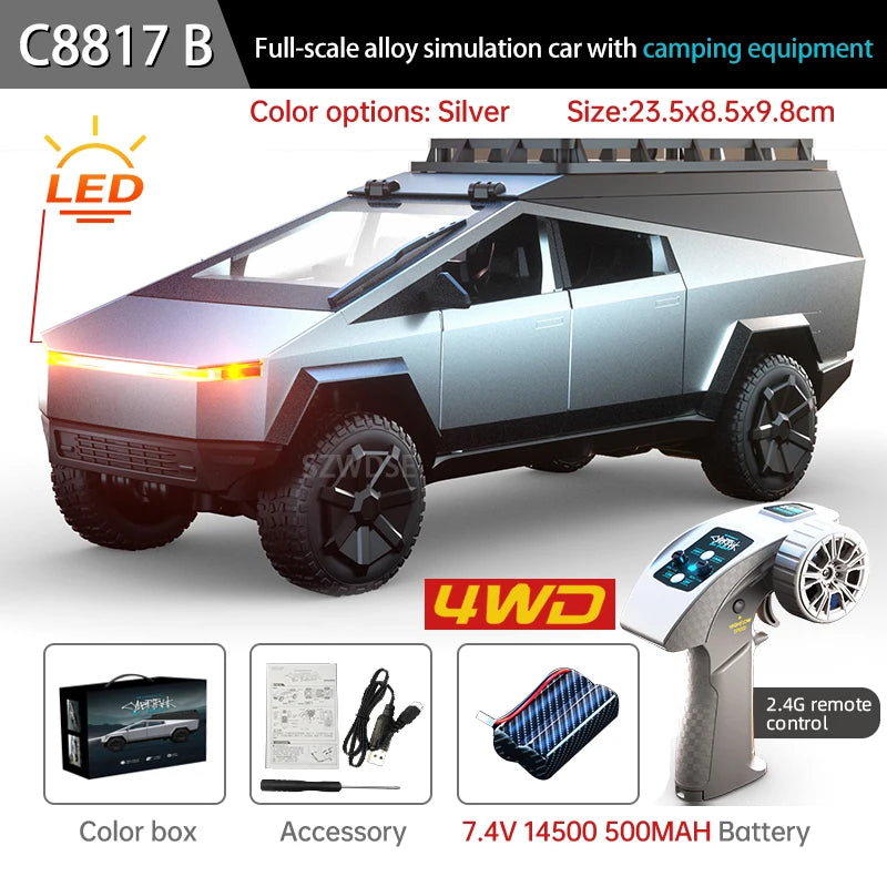 Carro Liga Cybertruck Modelo de carro Simulação Veículo Off-road