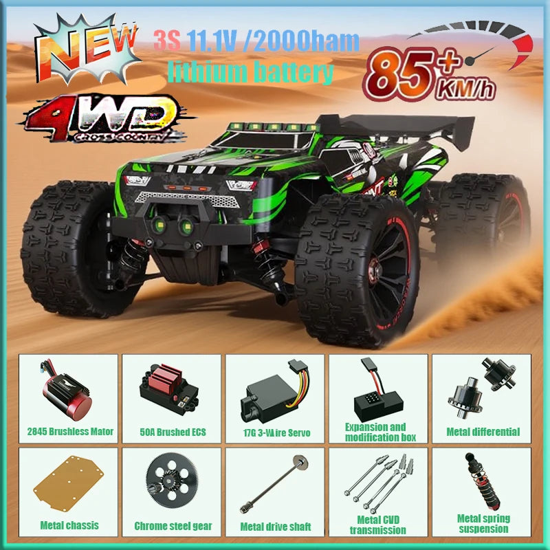 85 km/h carro de controle remoto de alta velocidade 4x4 off-road drift carro de controle remoto 1:16 carros de corrida profissionais