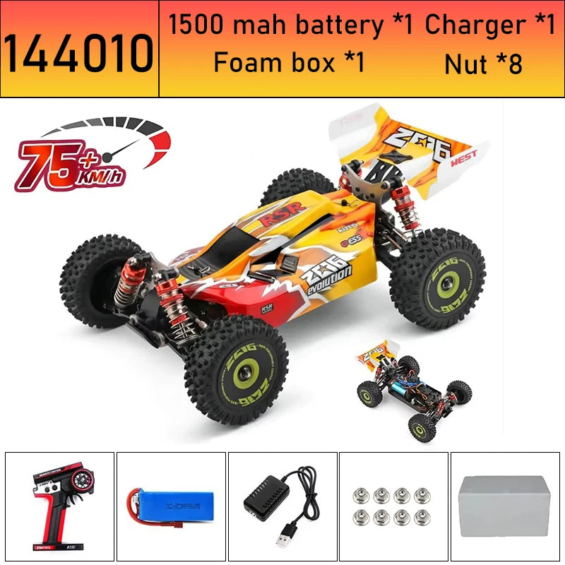 Carro de Corrida 60Km Controle Remoto Alta Velocidade Off-Road Drift Absorção de Choque